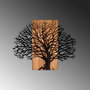 Wallity MA-307 Accesorio decorativo de pared de madera y metal Nogal y Negro